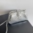 Bottega Veneta Small Lauren 1980 Bag in Silver Intrecciato Lambskin