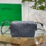 Bottega Veneta Loop Mini Bag In Grey Intrecciato Lambskin