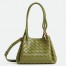 Bottega Veneta Parachute Small Bag in Matcha Intrecciato Lambskin