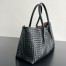 Bottega Veneta Pinacoteca Small Bag in Black Intrecciato Calfskin