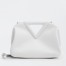 Bottega Veneta Small Point Top Handle Bag In White Leather