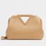 Bottega Veneta Medium Point Top Handle Bag In Beige Leather