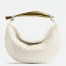 Bottega Veneta Small Sardine Bag In White Intrecciato Lambskin