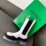 Bottega Veneta BV Tire Chelsea Boots In White Calfskin