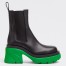 Bottega Veneta Flash Chelsea Boots with Green Outsole