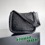 Bottega Veneta Cobble Small Bag in Black Intrecciato Leather