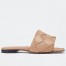 Bottega Veneta Lido Slides In Beige Intreccio Lambskin