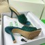 Bottega Veneta Stretch Mules 90mm In Green Strass-embellished Satin