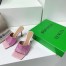 Bottega Veneta Stretch Mules 90mm In Pink Strass-embellished Satin