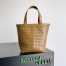 Bottega Veneta Small Flip Flap Bag in Acorn Intrecciato Lambskin