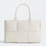 Bottega Veneta Arco Small Tote In White Grained Leather