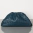 Bottega Veneta The Pouch Clutch In Dark Blue Intrecciato Leather