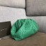 Bottega Veneta The Pouch Clutch In Green Intrecciato Leather
