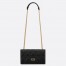 Dior Caro Belt Pouch with Chain In Black Calfskin