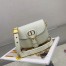 Dior Small Bobby Bag In White Calfskin