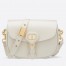 Dior Medium Bobby Bag In White Calfskin