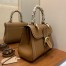 Delvaux Brillant PM Surpique Bag in Brown Rodeo Calf Leather