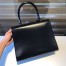 Delvaux Brillant MM Bag in Black Box Calf Leather