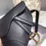 Dior Saddle Belt Bag In Black Grained Calfskin