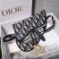 Dior Saddle Pouch Belt Bag In Blue Oblique Canvas