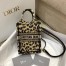 Dior Mini Book Tote Phone Bag In Beige Multicolor Mizza Embroidery