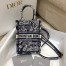 Dior Mini Book Tote Phone Bag In Blue Toile de Jouy Reverse Embroidery