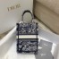 Dior Mini Book Tote Phone Bag In Blue Toile de Jouy Reverse Embroidery