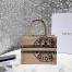 Dior Small Book Tote Bag In Beige Jute Canvas with Dior Union Motif