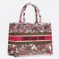 Dior Small Book Tote In Multicolor Butterfly Embroidery