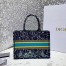 Dior Small Book Tote In Blue Dior Constellation Embroidery