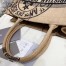 Dior Medium Book Tote Bag In Beige Jute Canvas with Dior Union Motif