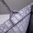 Dior Small Book Tote Bag In Grey Oblique Canvas