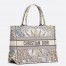 Dior Medium Dior Book Tote In White Multicolor Rêve d'Infini Embroidery