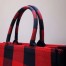 Dior Book Tote Bag In Red/Black Check Embroidered Canvas