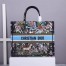 Dior Large Book Tote In Blue D-Constellation Embroidery 