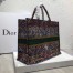 Dior Book Tote Bg In Butterfly Multicolor Canvas