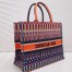 Dior Book Tote Bag In Multicolour Embroidered Canvas 