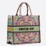 Dior Book Tote Bag In Multicolor Lights Embroidery