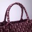 Dior Book Tote Bag In Bordeaux Oblique Canvas