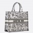 Dior Large Book Tote Bag In White Plan de Paris Embroidery