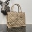 Dior Small Book Tote Bag with Strap in Beige Macrocannage Calfskin 