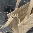 Dior Small Book Tote Bag with Strap in Beige Macrocannage Calfskin 