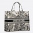 Dior Book Tote Bag In Toile de Jouy Carnivora Motif