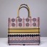 Dior Book Tote Bag In Multicolored Geometric Canvas