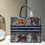 Dior Book Tote Bag In Multicolour Toile De Jouy