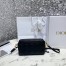 Dior Caro Double Pouch In Black Cannage Calfskin