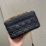 Dior Small Caro Bag In Black Cannage Calfskin