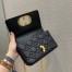 Dior Small Caro Bag In Black Cannage Calfskin