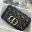 Dior Small Caro Bag In Noir Cannage Calfskin