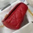 Dior Small Caro Bag In Red Cannage Calfskin